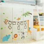 Cartoon Animal Style Photo Frame Children Bedroom Decorative Wall Stickers SK9206 Size:60x90cm - Image 2
