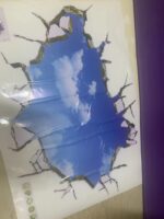 Generic 3D Stereo Ceiling Wall Stickers Art Decor Mural Room Decals Sticker, Blue, Paper size 60x90 ay8015xl - Image 5