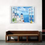 xl8022a window wall stickers removable wall stickers living room sofa backdrop bedroom decorative painting landscapes - Image 2