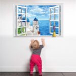 window wall stickers removable wall stickers living room sofa backdrop bedroom decorative painting landscapes - Image 5