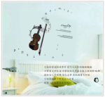Violin wall stickers Musical decoration music musician minstrel decoration kids room decoration AY7180 - Image 3