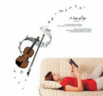 Violin wall stickers Musical decoration music musician minstrel decoration kids room decoration AY7180 - Image 6