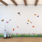 Jm8260 Flower Wall Stickers DIY Door Decor Butterfly Art Vinyl Decal Colors Kids Room - Image 4