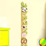 Measure height panda height pastes PVC wall sticker Abc1014