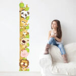 Measure height panda height pastes PVC wall sticker Abc1014 - Image 2