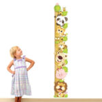 Measure height panda height pastes PVC wall sticker Abc1014 - Image 3