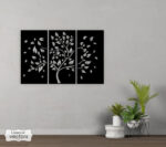 Set of 3 Panels Tree of Knowledge and Wisdom Interior Design Wall sticker - Image 3