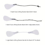 Face Lifting Sticker, Invisible Face Lifting Patches Thin Face Chin Lift Tape, Face Lift Adhesive Tape Invisible Thin Face Stickers V-Shape Face Lift Tape Make-up Face Lift Tools, for Face - Image 4