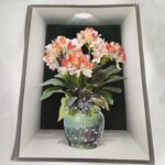 3D Aweosome flower Chinese Style Flower Classical Vase Wall Sticker - Image 6