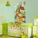 Children's room layout Wall Sticker Cartoon Children'S Paradise Dream Castle Wall Stickers Home Decoration Kids Bedroom Kindergarten Removable Self-Adhes Ay1910  Size: 60x90 - Image 2