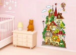 Children's room layout Wall Sticker Cartoon Children'S Paradise Dream Castle Wall Stickers Home Decoration Kids Bedroom Kindergarten Removable Self-Adhes Ay1910  Size: 60x90 - Image 5