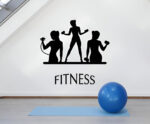 Fitness Wall Decals Sportwoman Sport Girl Home Art Decor Removable Health Inspirational Vinyl Sticker Art size 47x40 - Image 4