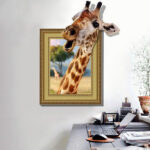 3D GIRAFFE   WALL STICKER - Image 2