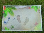 3D solid beach footprints, floor stickers, door mats, PVC waterproof XH9298 - Image 7