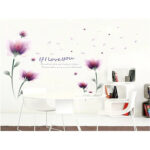 SAMHEZ SK9027 Purple Blink Flower Wall Sticker [60 x 90 cm] - Image 2