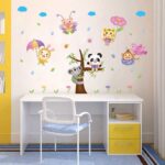 XL8206 in the rain of the flying animal wall stickers children room kindergarten cartoon waterproof decorative wallpaper. - Image 6