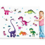 abc1045 Wall Stickers Children Room Home Decor Dinosaur Vinyl Kids Room Decal Baby Nursery Decor - Image 6
