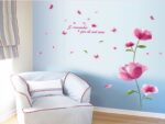 Sk9117 Pink Flower 3D Wall Sticker - Image 2