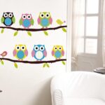 LM1403 Cartoon Children's Home Room Bedroom Decorative Cute Owl Animal Wall Sticker - Image 2
