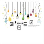Miico SK9344 Colorful Chandelier Home Decorative Wall Sticker DIY Stickers Removable Sticker | Wall decor stickers, Wall stickers, Girls wall decals - Image 3