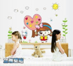 Cute Girl AY9114 Home Decor Wall Sticker - Image 2
