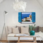 Mediterranean blue window wall decal SK9059A - Image 6