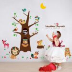 Animal Happy Tree Wall Sticker Removable Wall Sticker - Image 2