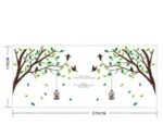 AY205ab  two-sided bird cage green leaves trees of TV background wall stickers room living room sofa bedroom retail - Image 12