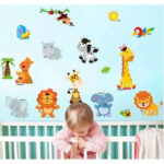 SAMHEZ SK9267 CUTE ANIMAL WITH NAME 60X90 WALLSTICKER STIKER DINDING WALLPAPER WALSTICKER - Image 3