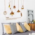 Lamp Coklat Stiker Dinding Wallpaper Dekorasi Ruang Wall Sticker JM7176 - Image 3