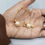 gold simple pipe Bali for girl - Image 3