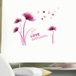 Purple Romantic Blooming Flowers Decorative Wall Stickers - Image 12
