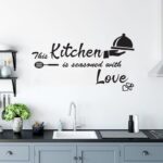 This kitchen is seasoned with love for kitchen wall sticker - Image 2