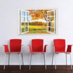 PROMO WALL STICKER STIKER DINDING 60X90 XL8022G AUTUMN VILLAGE WINDOW - Image 3