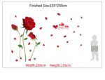 UNIVERSAL XL8178 new removable wall stickers romantic red rose living room bedroom home wedding house decoration murals-Red - Image 6