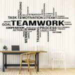 Wall Sticker Decal - Office Wall Vinyl Art Decor - Teamwork Decals Motivational Inspirational Quotes Sayings - Team Work