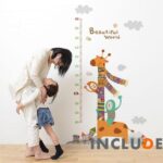 Giraffe Height Chart Wall Sticker, Child Growth Tracker, Height Measurement, Kids' Height, Quickly Measure Yourself, Grow Taller, Grow Taller Goal, Baby, Scale size 60x90  mj8030 - Image 2