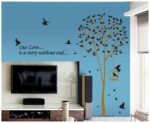 AY9055 Removable Vinyl Wall Sticker Tree and Bird Home Decoration Giant Wall Decals - Image 2