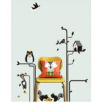 SAMHEZ AY9126 Matrix Owl Wall Sticker [60 x 90 cm] - Image 3