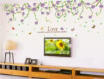 Wall sticker 60x90 Bunga Rumbai Ungu AY9150B - Image 2