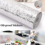 Kitchen Oil-proof Waterproof Stickers Aluminum Foil Kitchen Stove Cabinet Self Adhesive Wall Sticker DIY Wallpaper 24 inch by 78 inch  60cm by 200cm - Image 4
