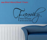 Family where life begins and love never ends wall sticker 30cm by 60 cm - Image 3