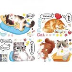Home decor decals cute cats wall stickers decals home background de...ht94006 - Image 3