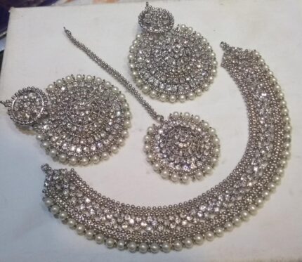 pearl set silver