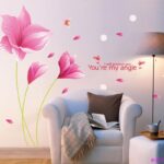 Pink orchid flower wall stickers living room sofa tv background wall stickers romantic bedroom bedside marriage room klimts Pink orchid flower wall stickers living room sofa tv background wall stickers romantic bedroom bedside marriage room klimts - Image 4