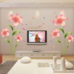 Living room wall creative floral stickers XL8135 rain flower removable wall stickers - Image 2
