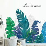 HT94015 Home Green Plant Wall Stickers - Image 5