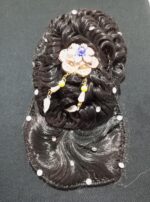 Cosmic Women and Girl Black Synthetic Fiber Style Decorated Juda Stud Work Hair Extension - Image 3