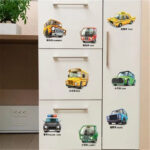 Cartoon Animal Car Wall Sticker for Bedroom Kindergarten Wall Decor Xh 3216 - Image 2