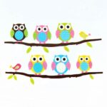 LM1403 Cartoon Children's Home Room Bedroom Decorative Cute Owl Animal Wall Sticker - Image 4